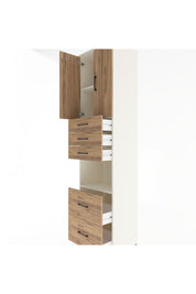 Hyperion Dolap 3 Raflı 5 Çekmeceli 2 Kapaklı 60x44x243 Aytaşı-Çam