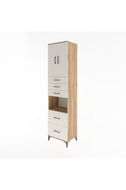 Hyperion Dolap 3 Raflı 5 Çekmeceli 2 Kapaklı 60x44x243 Çam-Aytaşı
