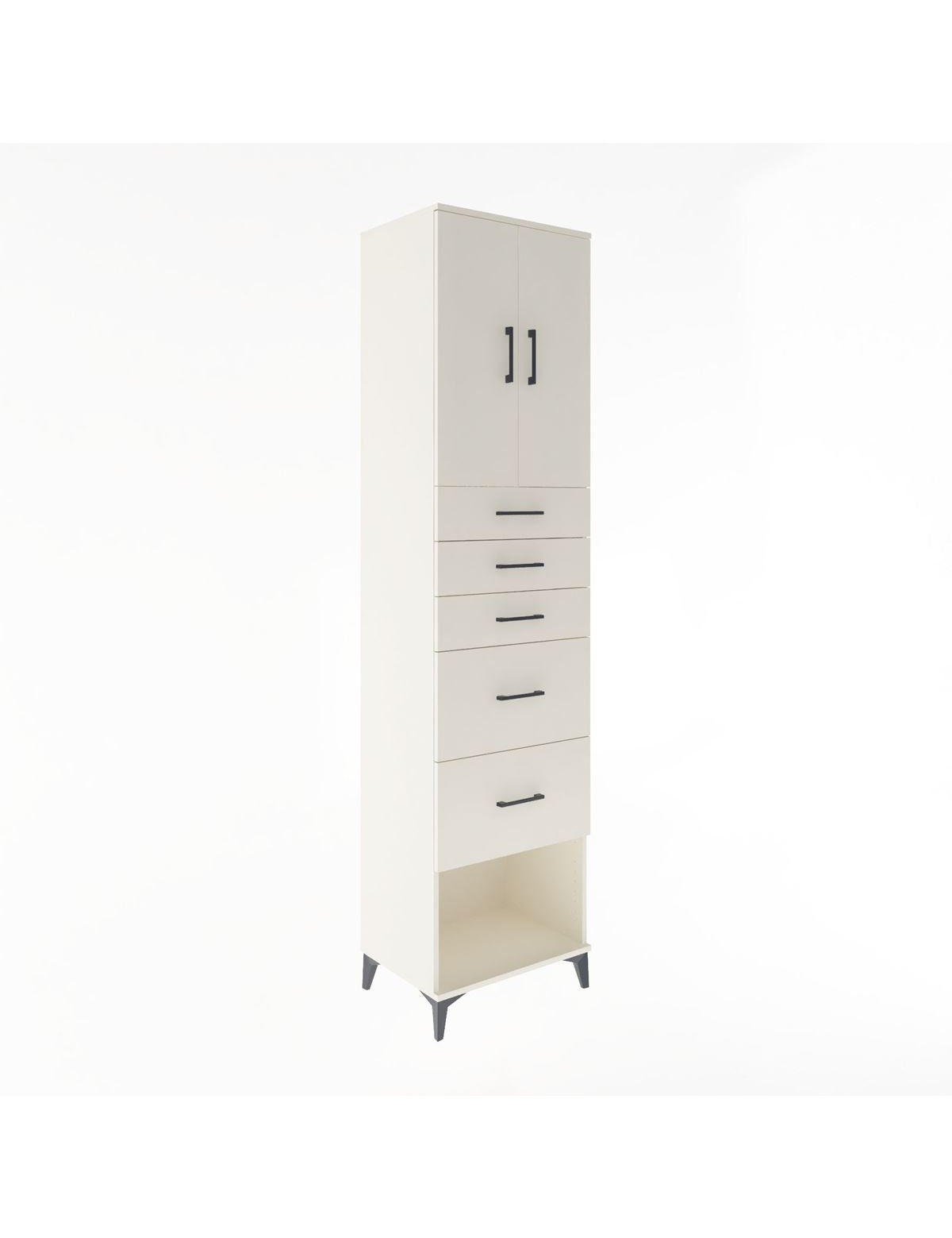 Hyperion Dolap 2 Raflı 5 Çekmeceli 2 Kapaklı 60x44x243 Aytaşı-Aytaşı