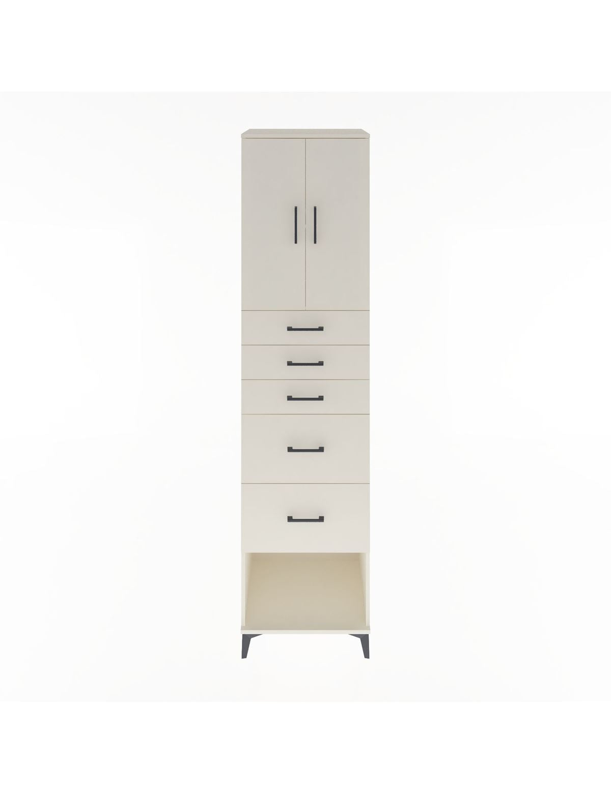 Hyperion Dolap 2 Raflı 5 Çekmeceli 2 Kapaklı 60x44x243 Aytaşı-Aytaşı