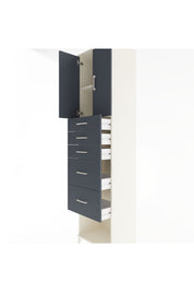 Hyperion Dolap 2 Raflı 5 Çekmeceli 2 Kapaklı 60x44x243 Aytaşı-Antrasit