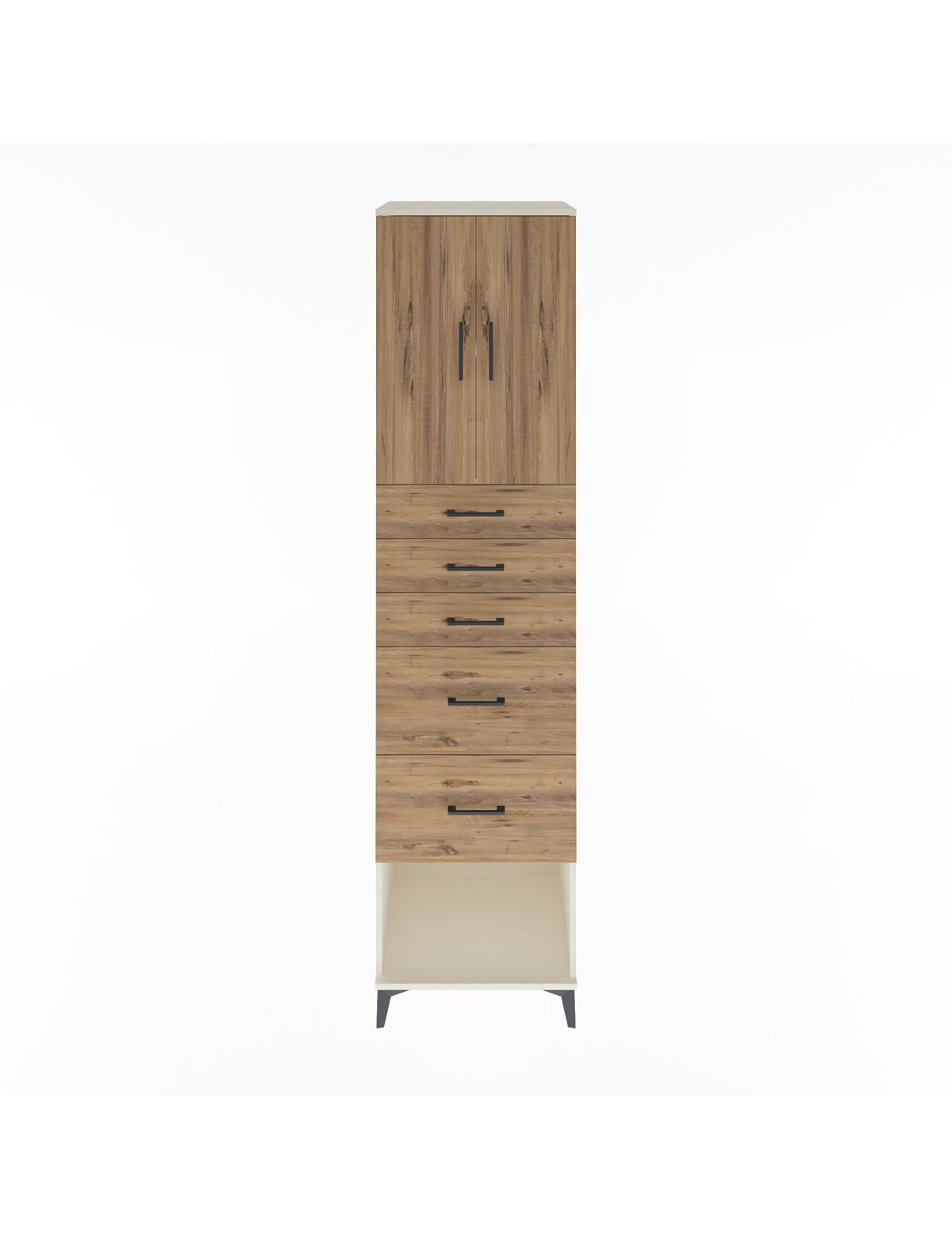 Hyperion Dolap 2 Raflı 5 Çekmeceli 2 Kapaklı 60x44x243 Aytaşı-Çam