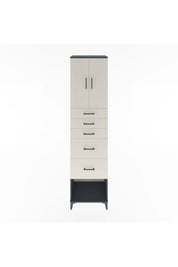 Hyperion Dolap 2 Raflı 5 Çekmeceli 2 Kapaklı 60x44x243 Antrasit-Aytaşı