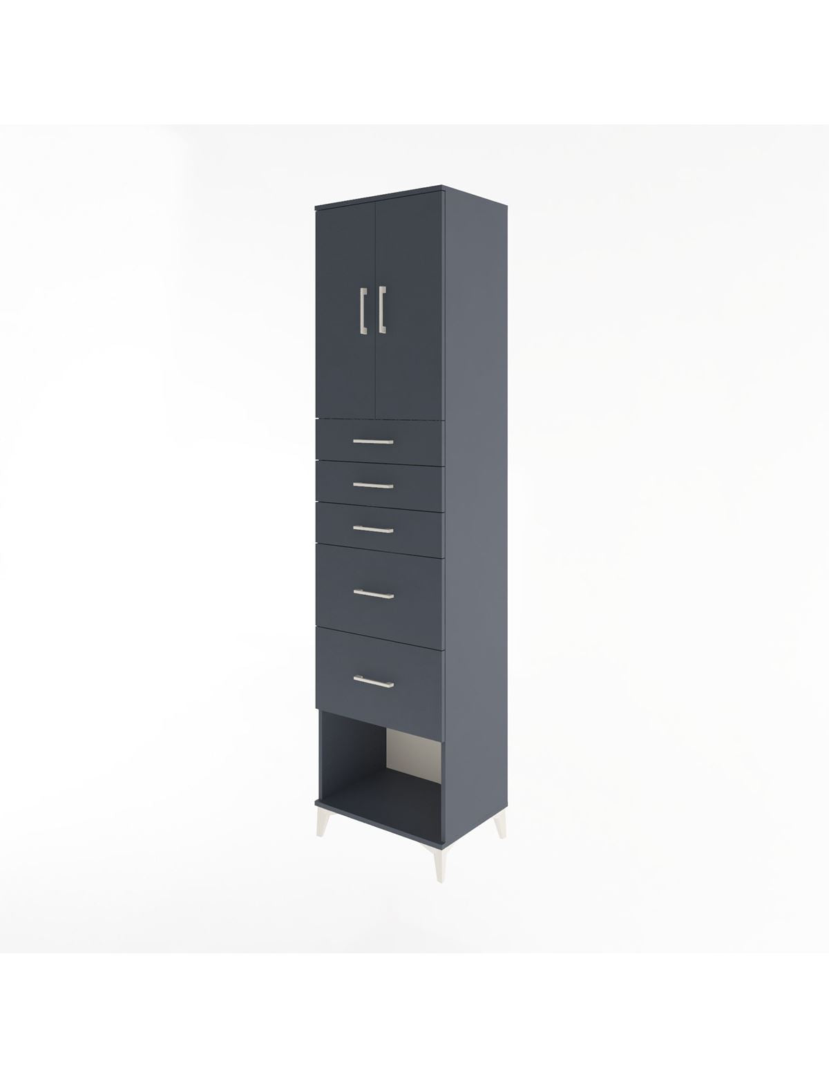 Hyperion Dolap 2 Raflı 5 Çekmeceli 2 Kapaklı 60x44x243 - S65M066V5B