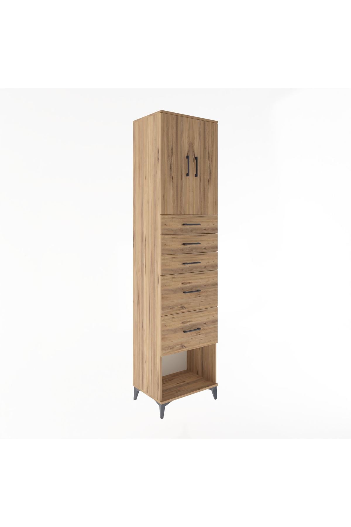 Hyperion Dolap 2 Raflı 5 Çekmeceli 2 Kapaklı 60x44x243 - S65M066V9B