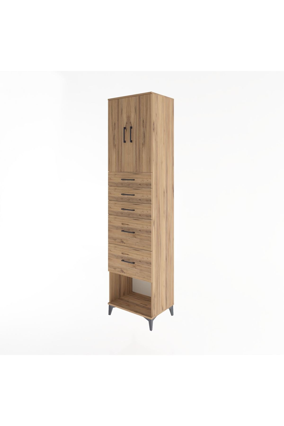 Hyperion Dolap 2 Raflı 5 Çekmeceli 2 Kapaklı 60x44x243 - S65M066V9B