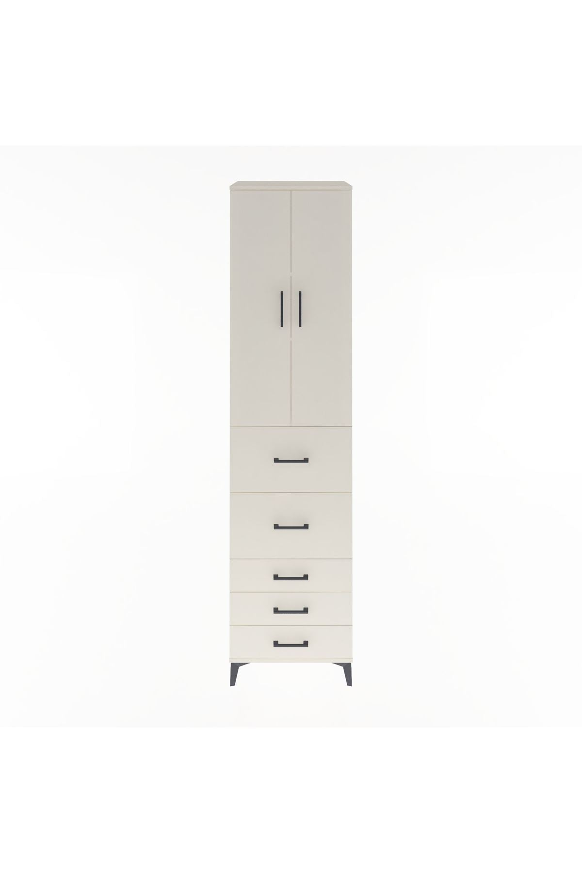 Hyperion Dolap 3 Raflı 5 Çekmeceli 2 Kapaklı 60x44x243 Aytaşı-Aytaşı