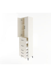 Hyperion Dolap 3 Raflı 5 Çekmeceli 2 Kapaklı 60x44x243 Aytaşı-Aytaşı