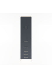 Hyperion Dolap 3 Raflı 5 Çekmeceli 2 Kapaklı 60x44x243 Aytaşı-Antrasit