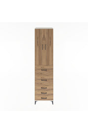 Hyperion Dolap 3 Raflı 5 Çekmeceli 2 Kapaklı 60x44x243 - S65M067V3B