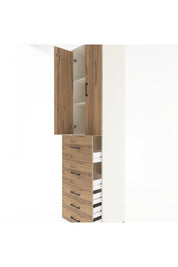 Hyperion Dolap 3 Raflı 5 Çekmeceli 2 Kapaklı 60x44x243 - S65M067V3B