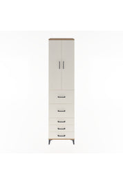 Hyperion Dolap 3 Raflı 5 Çekmeceli 2 Kapaklı 60x44x243 Çam-Aytaşı