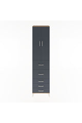 Hyperion Dolap 3 Raflı 5 Çekmeceli 2 Kapaklı 60x44x243