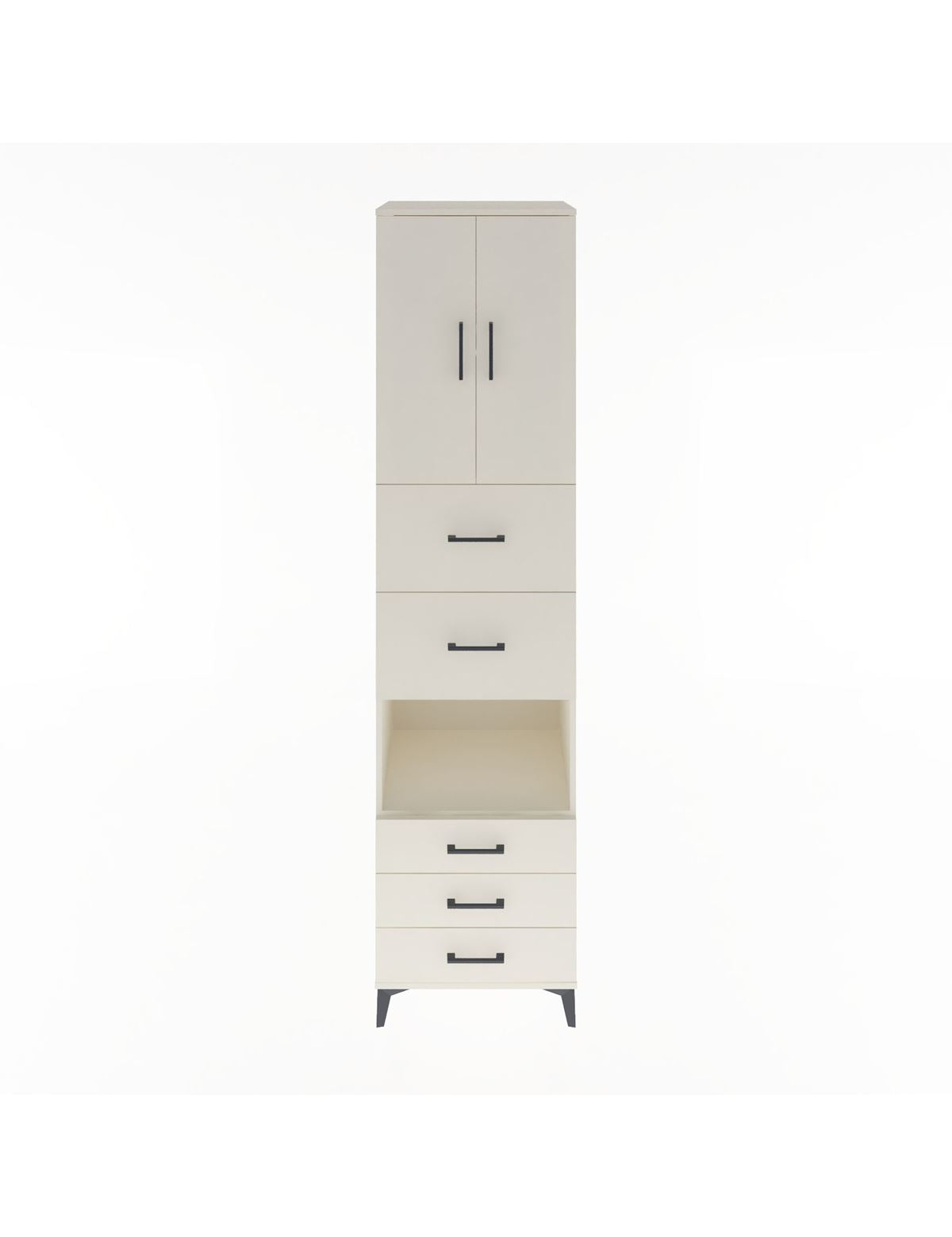 Hyperion Dolap 3 Raflı 5 Çekmeceli 2 Kapaklı 60x44x243 Aytaşı-Aytaşı