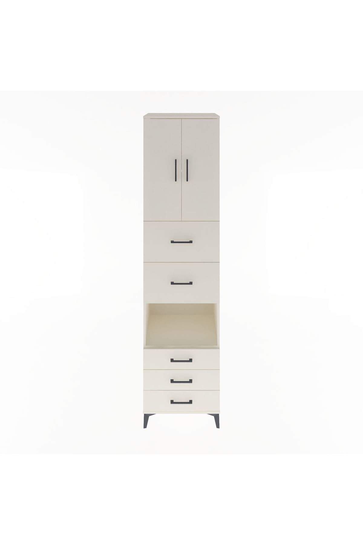 Hyperion Dolap 3 Raflı 5 Çekmeceli 2 Kapaklı 60x44x243 Aytaşı-Aytaşı