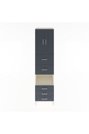 Hyperion Dolap 3 Raflı 5 Çekmeceli 2 Kapaklı 60x44x243 Aytaşı-Antrasit