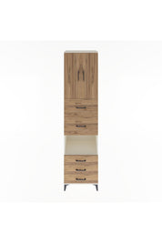 Hyperion Dolap 3 Raflı 5 Çekmeceli 2 Kapaklı 60x44x243 Aytaşı-Çam