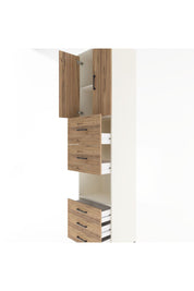 Hyperion Dolap 3 Raflı 5 Çekmeceli 2 Kapaklı 60x44x243 Aytaşı-Çam