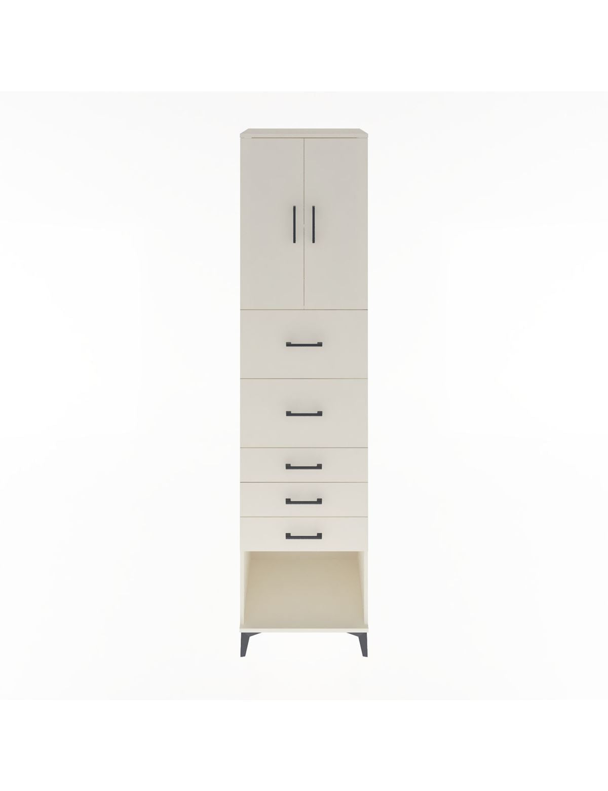 Hyperion Dolap 2 Raflı 5 Çekmeceli 2 Kapaklı 60x44x243 Aytaşı-Aytaşı