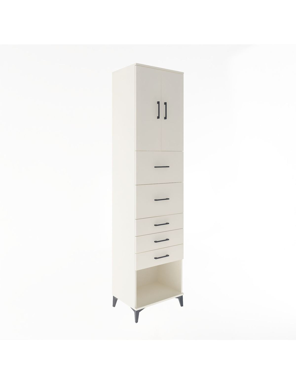 Hyperion Dolap 2 Raflı 5 Çekmeceli 2 Kapaklı 60x44x243 Aytaşı-Aytaşı