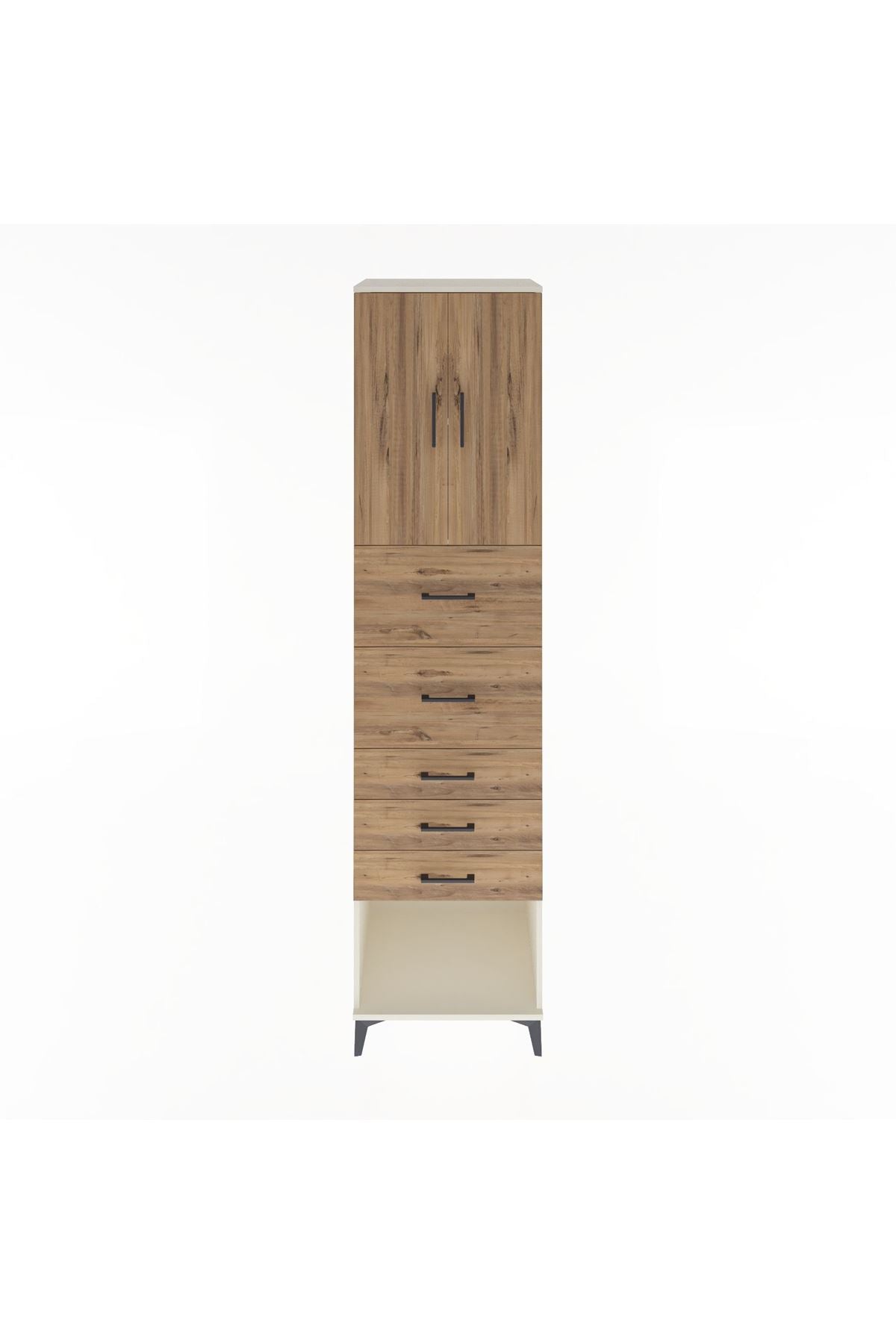 Hyperion Dolap 2 Raflı 5 Çekmeceli 2 Kapaklı 60x44x243 - S65M069V3B