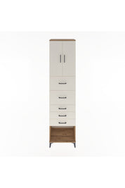 Hyperion Dolap 2 Raflı 5 Çekmeceli 2 Kapaklı 60x44x243 Çam-Aytaşı
