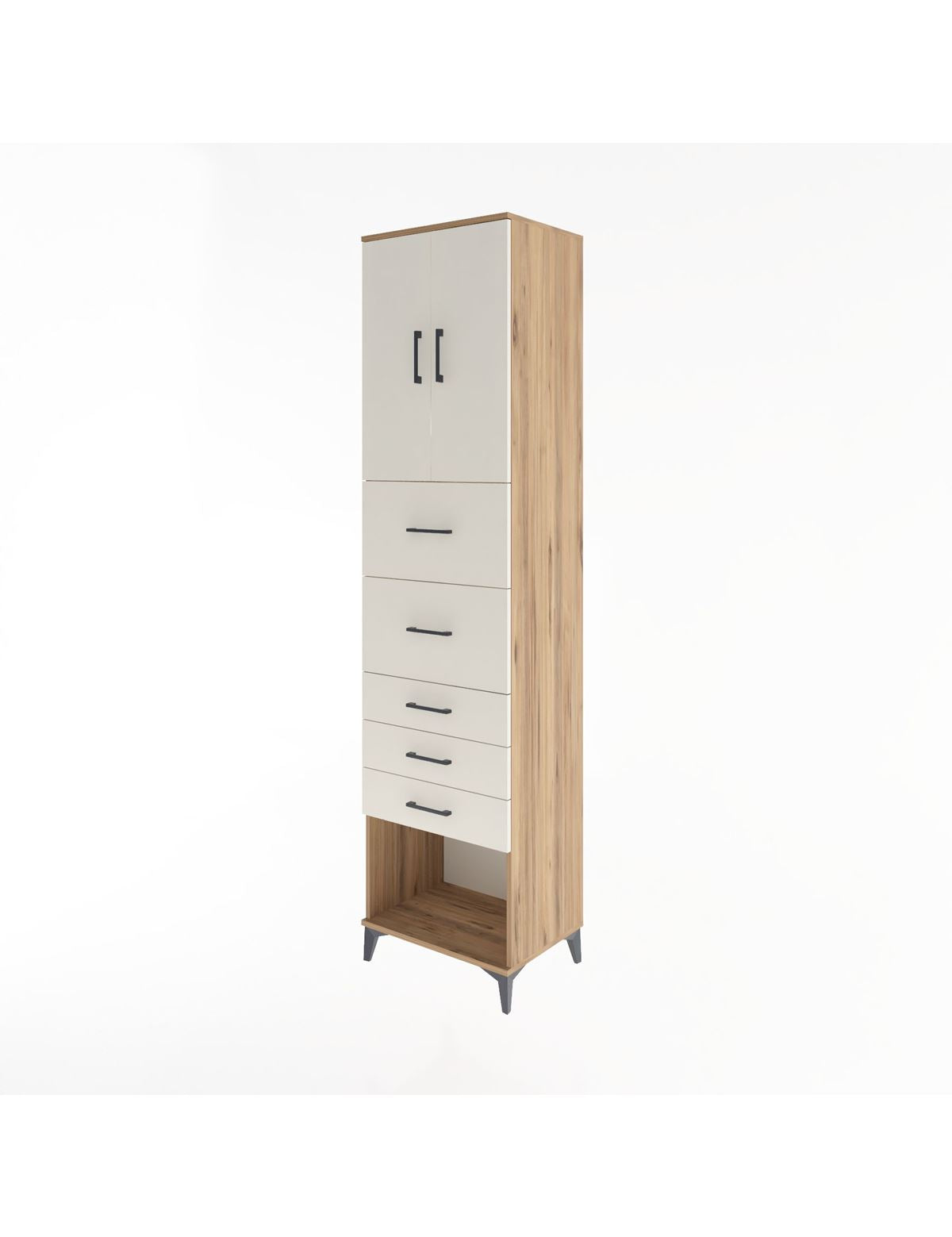 Hyperion Dolap 2 Raflı 5 Çekmeceli 2 Kapaklı 60x44x243 - S65M069V7B