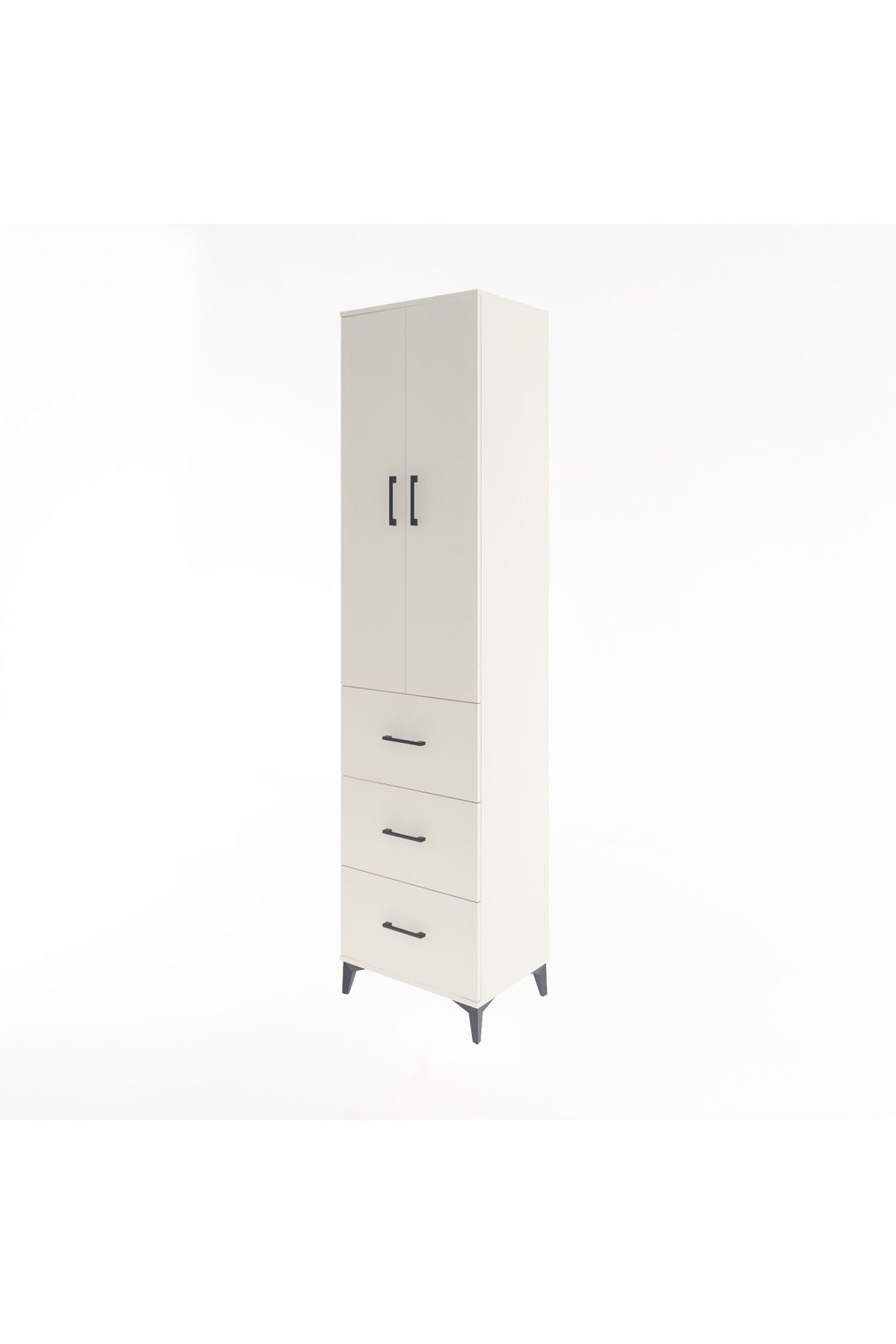 Hyperion Dolap 4 Raflı 3 Çekmeceli 2 Kapaklı 60x44x243 Aytaşı-Aytaşı