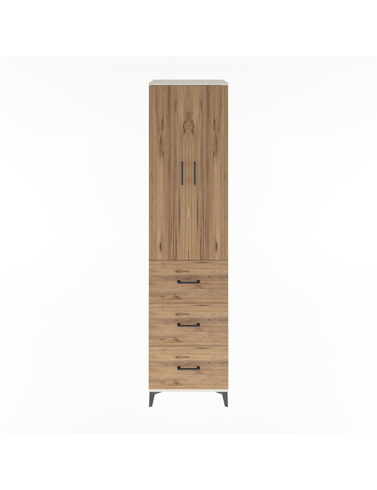 Hyperion Dolap 4 Raflı 3 Çekmeceli 2 Kapaklı 60x44x243 Aytaşı-Çam