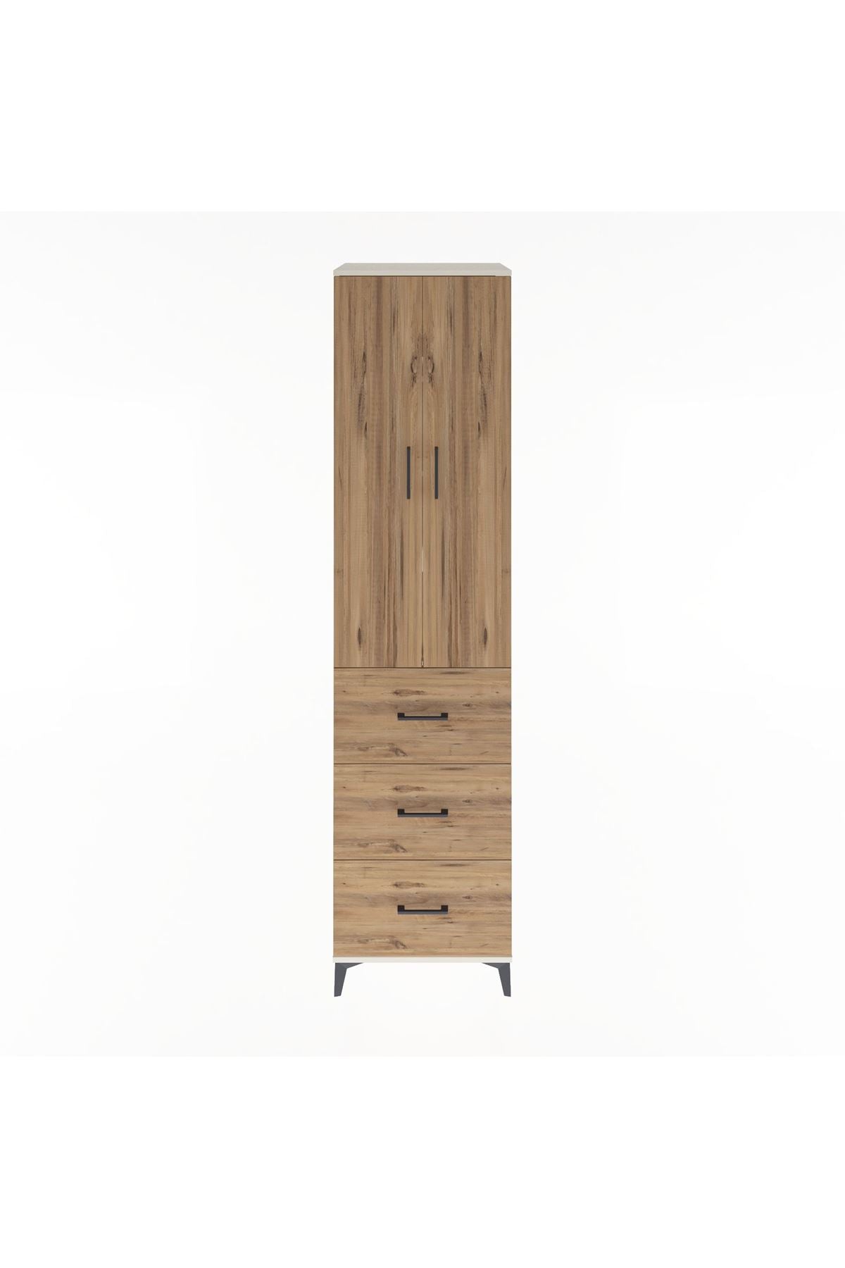 Hyperion Dolap 4 Raflı 3 Çekmeceli 2 Kapaklı 60x44x243 Aytaşı-Çam