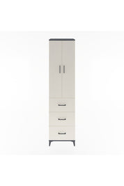 Hyperion Dolap 4 Raflı 3 Çekmeceli 2 Kapaklı 60x44x243 Antrasit-Aytaşı