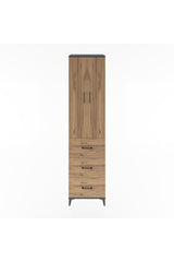Hyperion Dolap 4 Raflı 3 Çekmeceli 2 Kapaklı 60x44x243