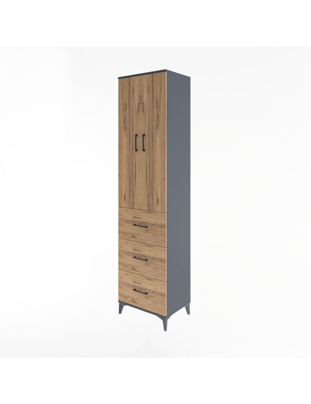 Hyperion Dolap 4 Raflı 3 Çekmeceli 2 Kapaklı 60x44x243 - S65M070V6B