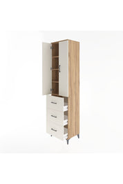 Hyperion Dolap 4 Raflı 3 Çekmeceli 2 Kapaklı 60x44x243 Çam-Aytaşı