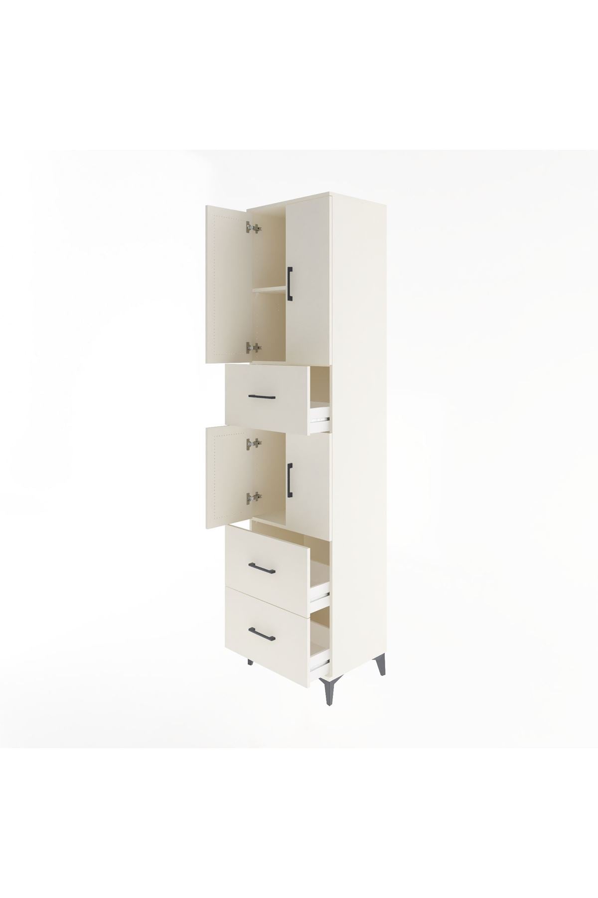 Hyperion Dolap 3 Raflı 3 Çekmeceli 4 Kapaklı 60x44x243 Aytaşı-Aytaşı