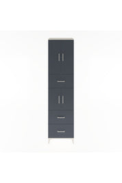 Hyperion Dolap 3 Raflı 3 Çekmeceli 4 Kapaklı 60x44x243 Aytaşı-Antrasit