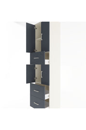 Hyperion Dolap 3 Raflı 3 Çekmeceli 4 Kapaklı 60x44x243 Aytaşı-Antrasit