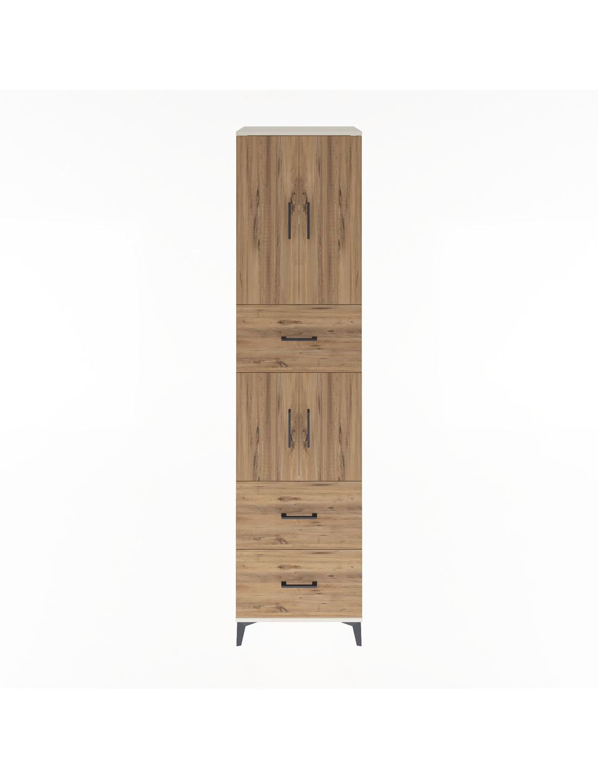 Hyperion Dolap 3 Raflı 3 Çekmeceli 4 Kapaklı 60x44x243 Aytaşı-Çam