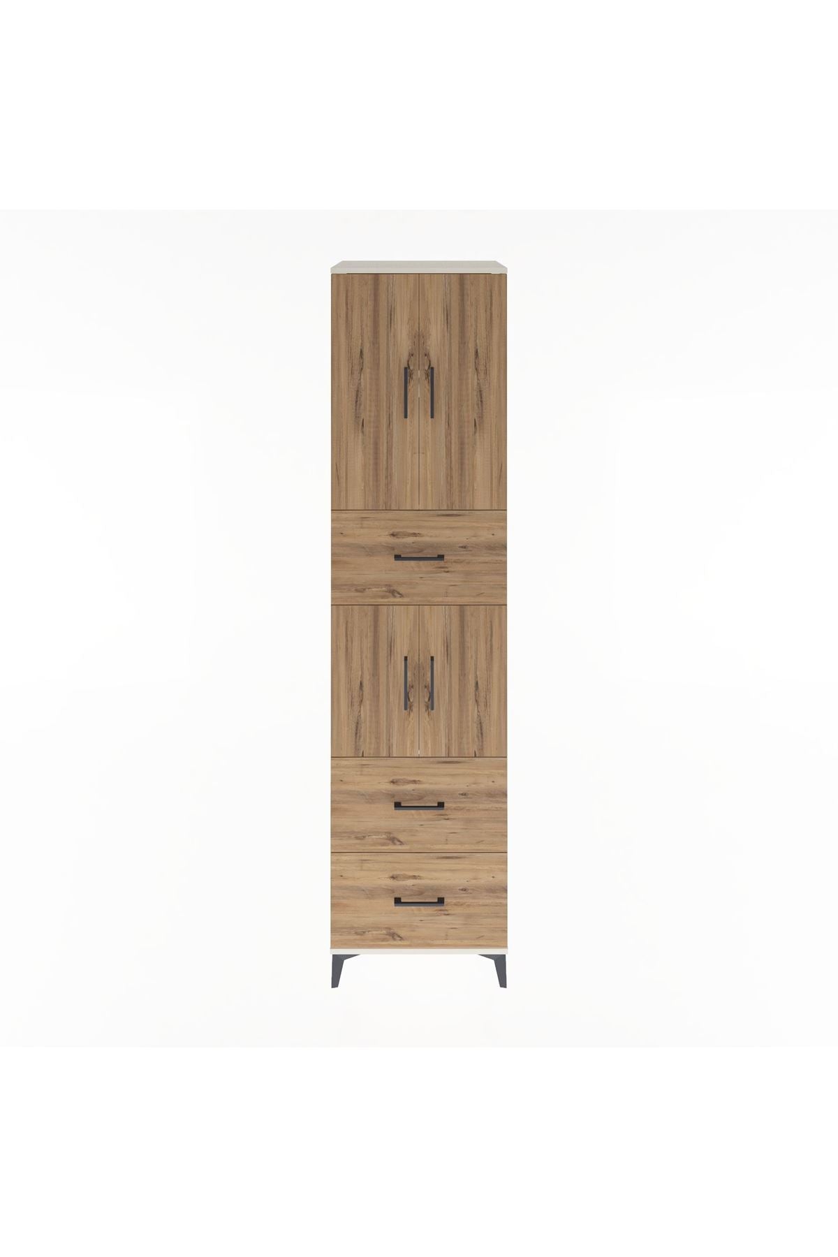 Hyperion Dolap 3 Raflı 3 Çekmeceli 4 Kapaklı 60x44x243 Aytaşı-Çam