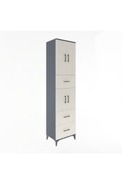 Hyperion Dolap 3 Raflı 3 Çekmeceli 4 Kapaklı 60x44x243 Antrasit-Aytaşı