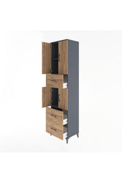 Hyperion Dolap 3 Raflı 3 Çekmeceli 4 Kapaklı 60x44x243 - S65M071V6B
