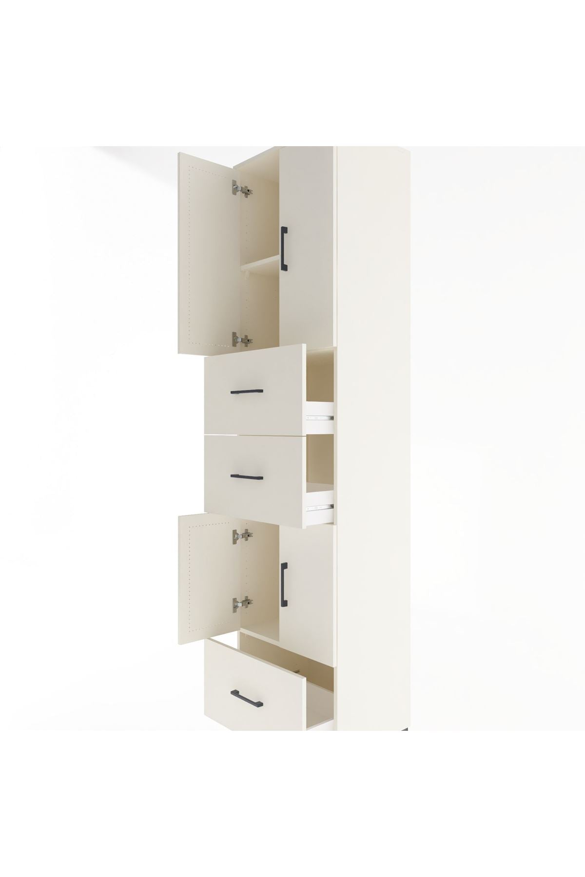 Hyperion Dolap 3 Raflı 3 Çekmeceli 4 Kapaklı 60x44x243 Aytaşı-Aytaşı