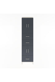 Hyperion Dolap 3 Raflı 3 Çekmeceli 4 Kapaklı 60x44x243 Aytaşı-Antrasit