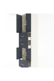 Hyperion Dolap 3 Raflı 3 Çekmeceli 4 Kapaklı 60x44x243 Aytaşı-Antrasit