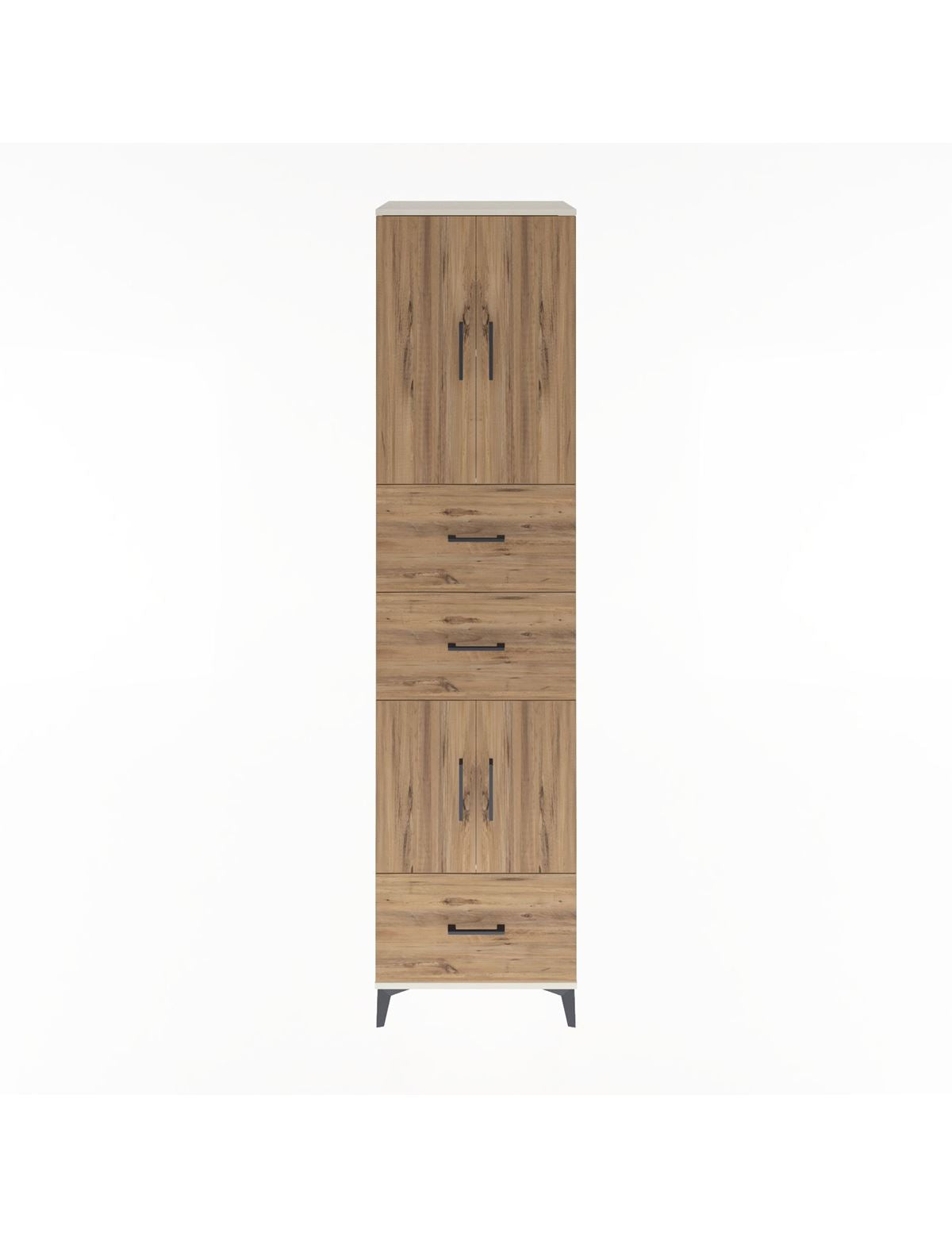 Hyperion Dolap 3 Raflı 3 Çekmeceli 4 Kapaklı 60x44x243 Aytaşı-Çam