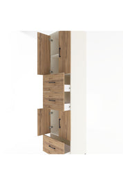 Hyperion Dolap 3 Raflı 3 Çekmeceli 4 Kapaklı 60x44x243 Aytaşı-Çam