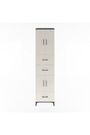 Hyperion Dolap 3 Raflı 3 Çekmeceli 4 Kapaklı 60x44x243 Antrasit-Aytaşı