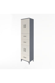 Hyperion Dolap 3 Raflı 3 Çekmeceli 4 Kapaklı 60x44x243 Antrasit-Aytaşı