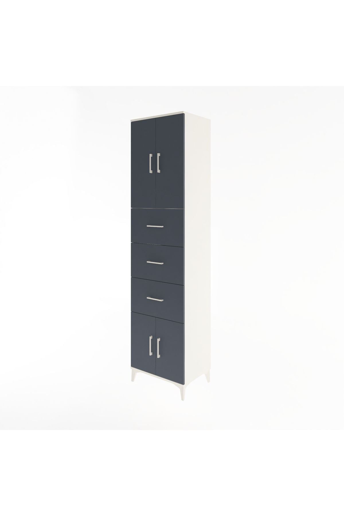 Hyperion Dolap 2 Raflı 3 Çekmeceli 4 Kapaklı 60x44x243 - S65M073V2B