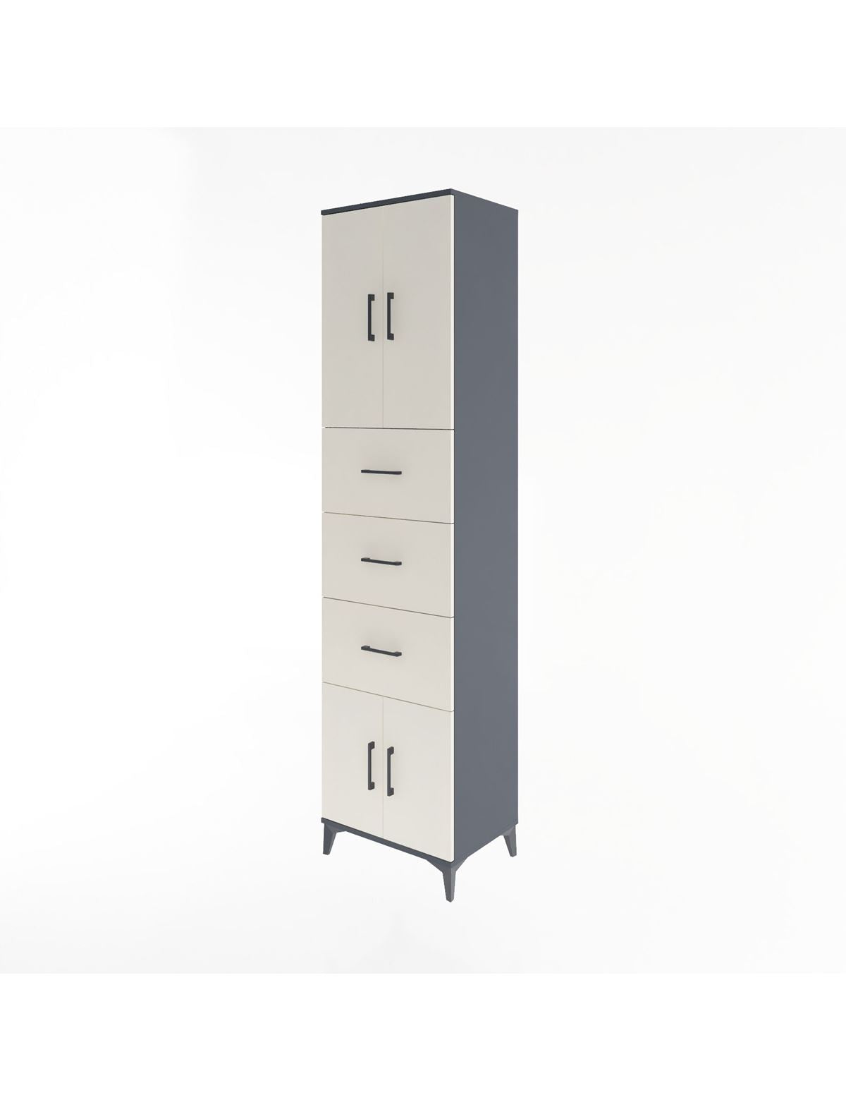 Hyperion Dolap 2 Raflı 3 Çekmeceli 4 Kapaklı 60x44x243 - S65M073V4B